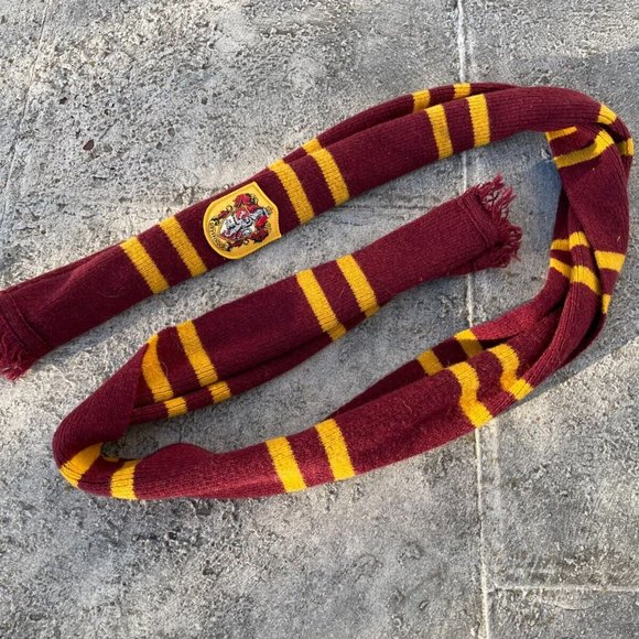 Harry Potter Scarf Red/Yellow Long Scarf 100% Wool Scarf Unisex - Picture 7 of 12